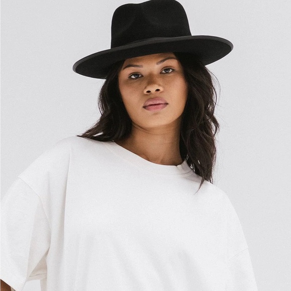 Gigi Pip Monroe Rancher Black Wide Brim Felt Hat - Picture 5 of 7